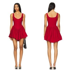 NBD Alyn Mini Dress Medium Red NWT New